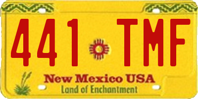 NM license plate 441TMF