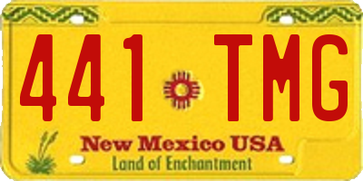 NM license plate 441TMG