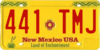 NM license plate 441TMJ