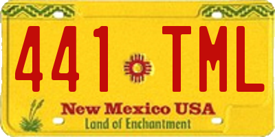 NM license plate 441TML