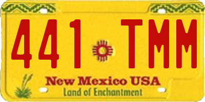 NM license plate 441TMM