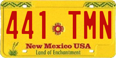 NM license plate 441TMN