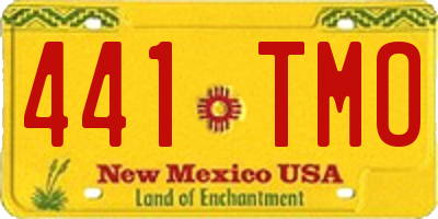 NM license plate 441TMO