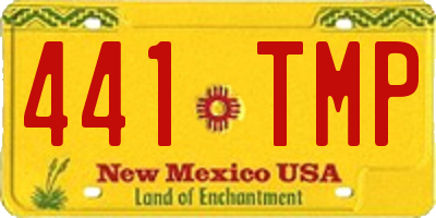 NM license plate 441TMP