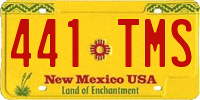NM license plate 441TMS