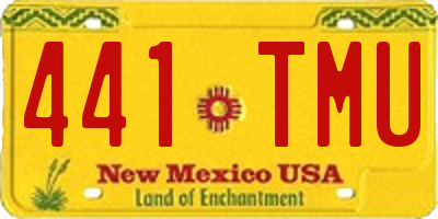 NM license plate 441TMU