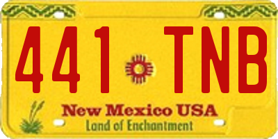 NM license plate 441TNB