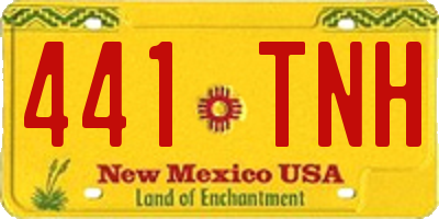 NM license plate 441TNH