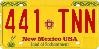 NM license plate 441TNN