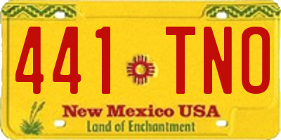 NM license plate 441TNO