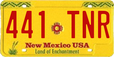 NM license plate 441TNR