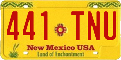 NM license plate 441TNU