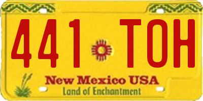 NM license plate 441TOH