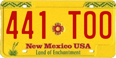 NM license plate 441TOO
