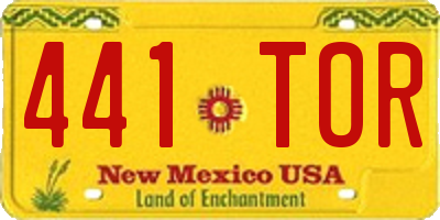 NM license plate 441TOR