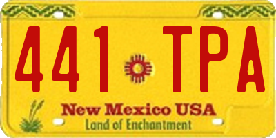 NM license plate 441TPA