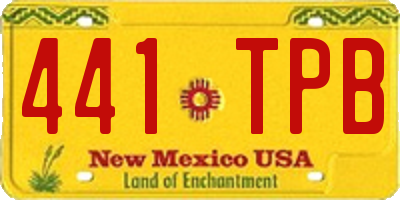 NM license plate 441TPB