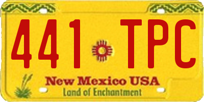 NM license plate 441TPC