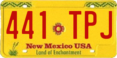NM license plate 441TPJ