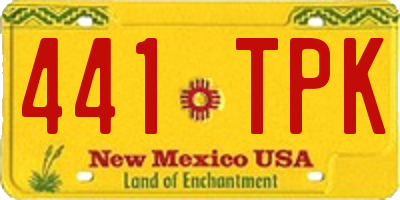 NM license plate 441TPK