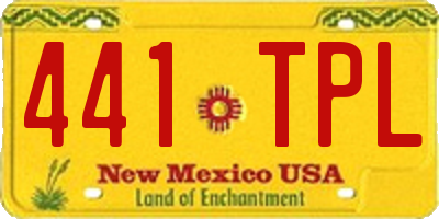 NM license plate 441TPL