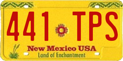 NM license plate 441TPS