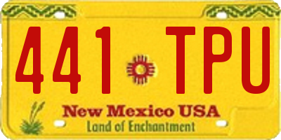 NM license plate 441TPU