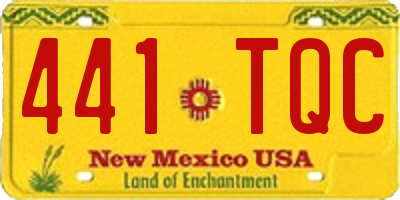 NM license plate 441TQC
