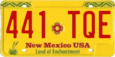 NM license plate 441TQE