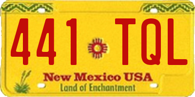 NM license plate 441TQL