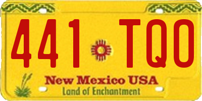 NM license plate 441TQO