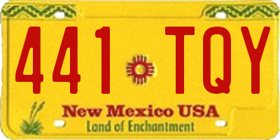 NM license plate 441TQY