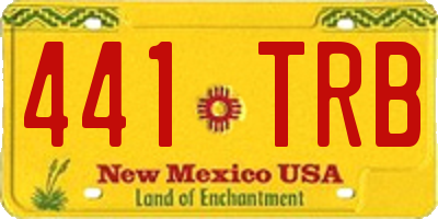 NM license plate 441TRB