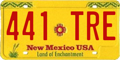 NM license plate 441TRE