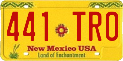 NM license plate 441TRO