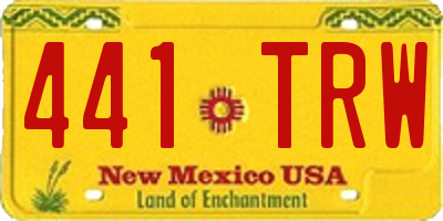 NM license plate 441TRW