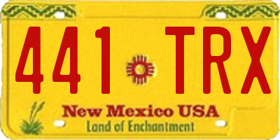 NM license plate 441TRX
