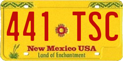 NM license plate 441TSC