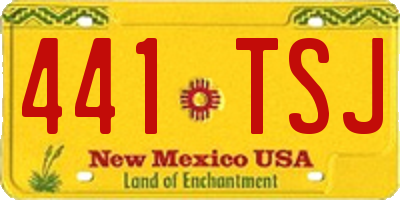 NM license plate 441TSJ