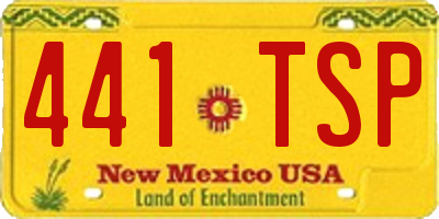 NM license plate 441TSP