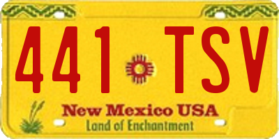 NM license plate 441TSV