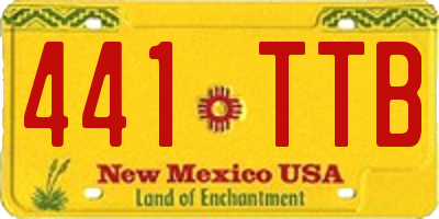 NM license plate 441TTB