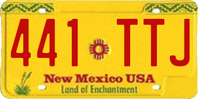 NM license plate 441TTJ