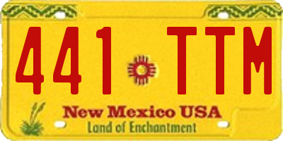 NM license plate 441TTM