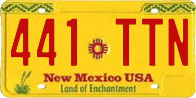 NM license plate 441TTN