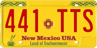 NM license plate 441TTS