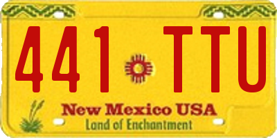 NM license plate 441TTU