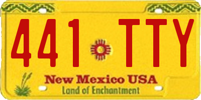 NM license plate 441TTY