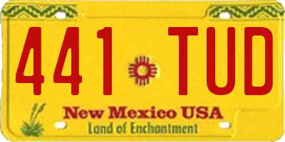 NM license plate 441TUD
