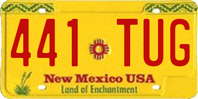 NM license plate 441TUG